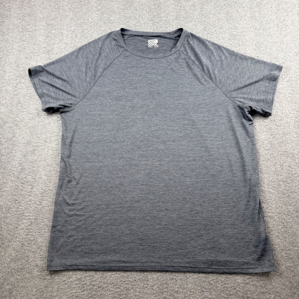 32 Degrees Cool Men's XL Gray Space Dye Active T-Shirt‎ Short Sleeve Raglan